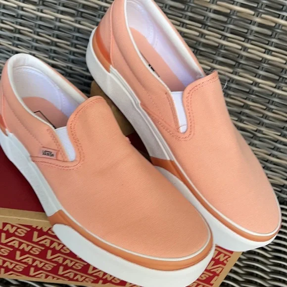 Vans Classic Slip-On S Pastel Peach Pearl/True White WMNS - Picture 7 of 16